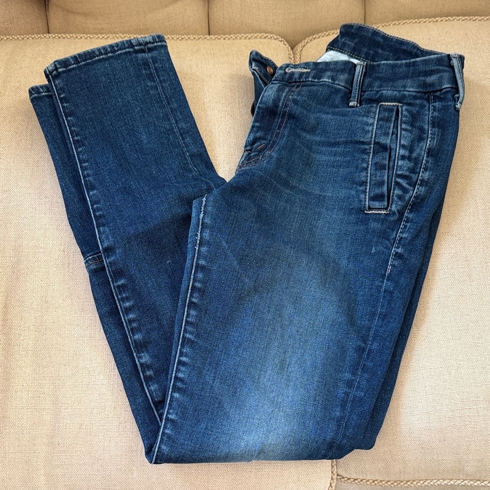 Mother Dark Wash Straight Leg Jeans